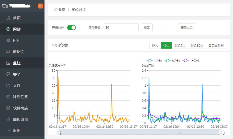 宝塔面板中的监控设置总结(图文)